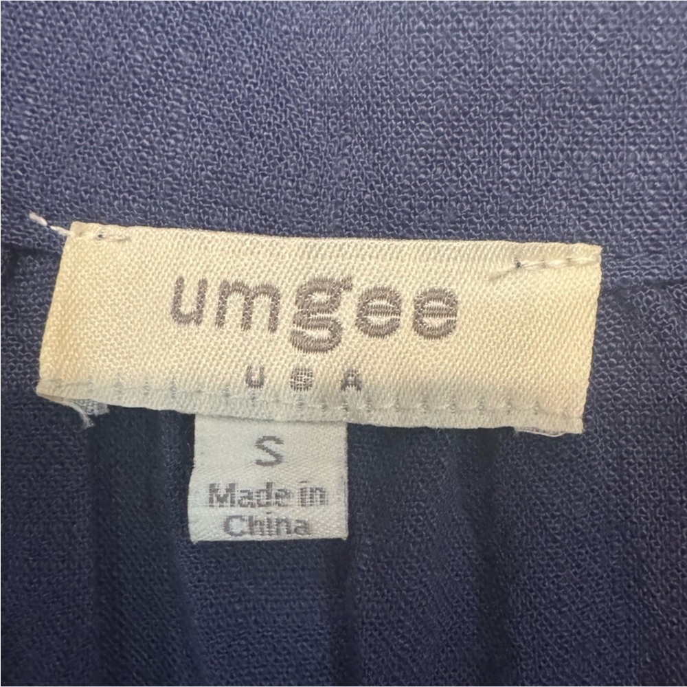 Umgee Navy Boho Tunic Dress with Crochet Trim – Size S - Picture 6 of 7